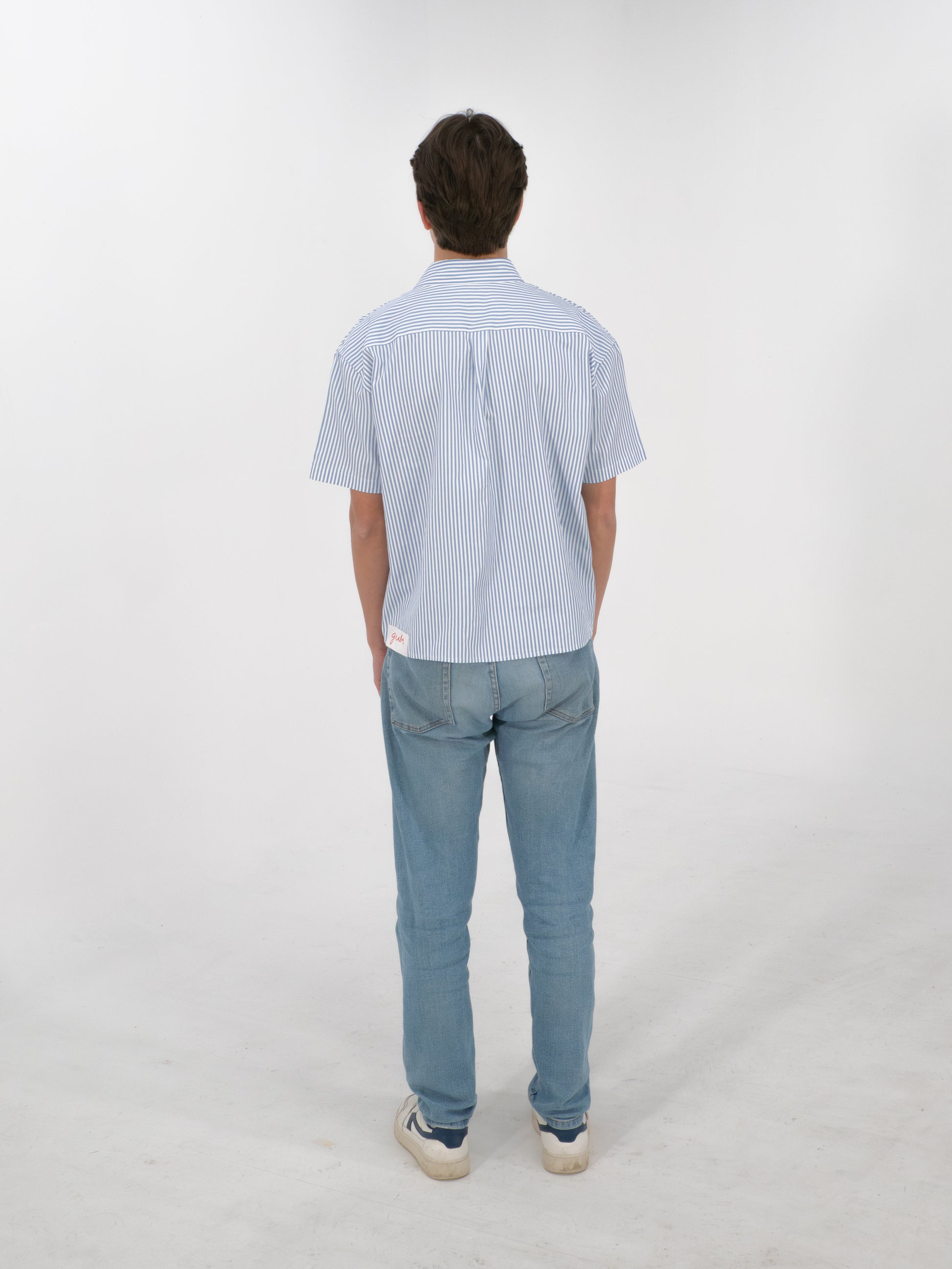 Grube white blue shirt