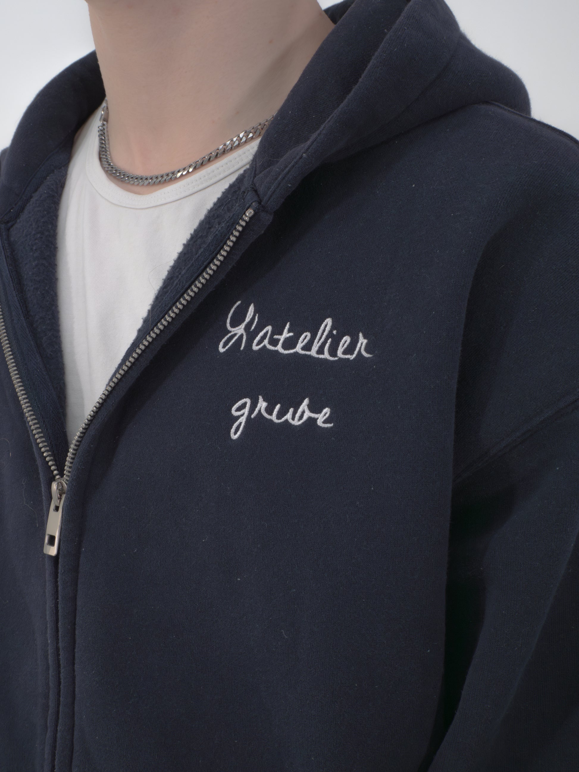 Grube "the zip up V2 - navy blue"