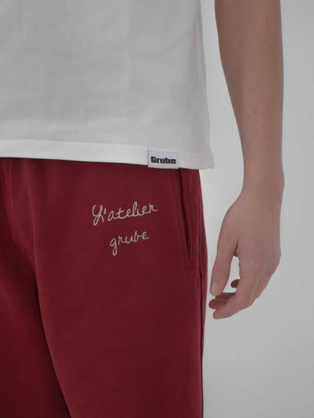 Grube "Joggers and zip up - Bordeaux red"