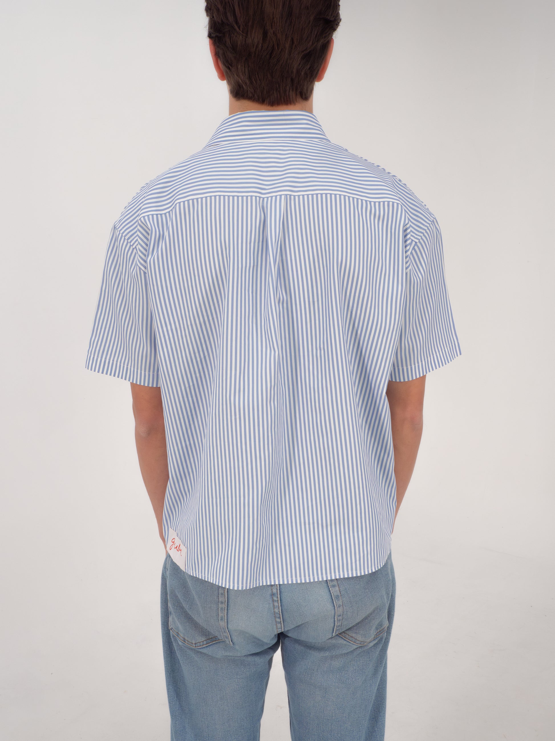 Grube white blue shirt