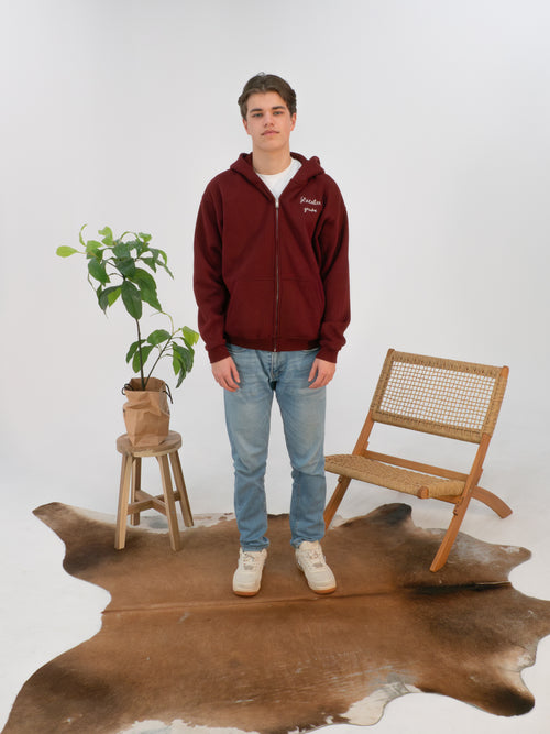 Grube "Joggers and zip up - Bordeaux red"