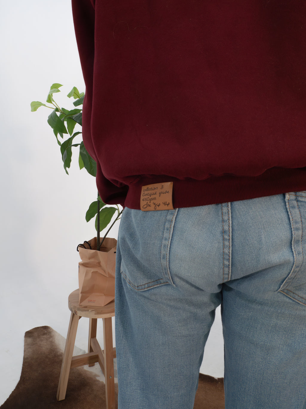 Grube "Joggers and zip up - Bordeaux red"